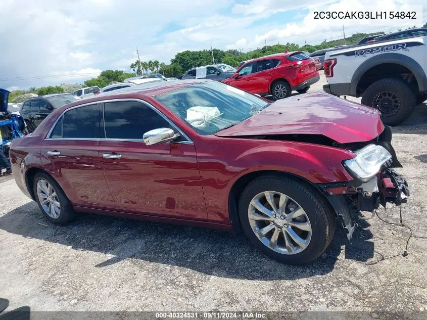 2020 Chrysler 300 Limited VIN: 2C3CCAKG3LH154842 Lot: 40324531