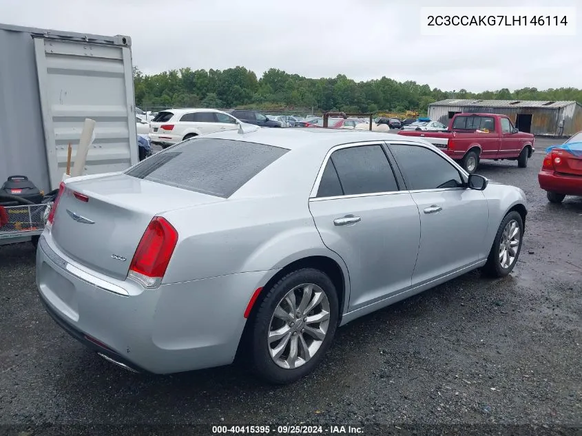 2020 Chrysler 300 Limited Awd VIN: 2C3CCAKG7LH146114 Lot: 40415395