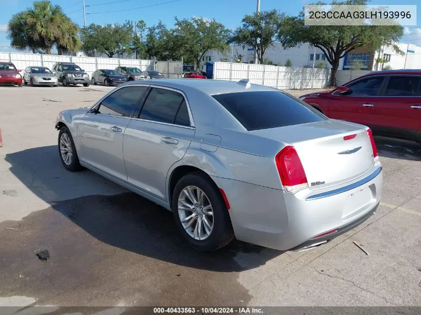 2020 Chrysler 300 Touring L VIN: 2C3CCAAG3LH193996 Lot: 40433563