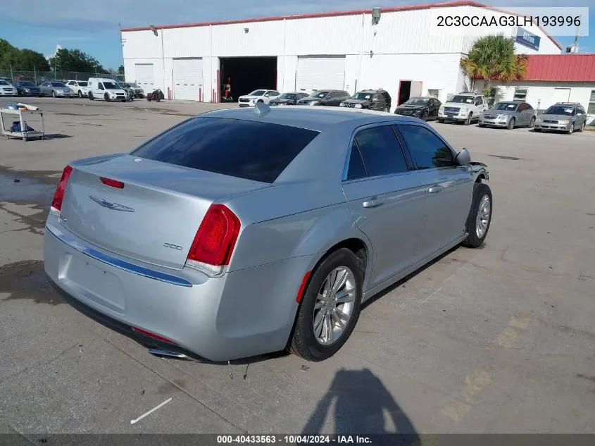 2020 Chrysler 300 Touring L VIN: 2C3CCAAG3LH193996 Lot: 40433563