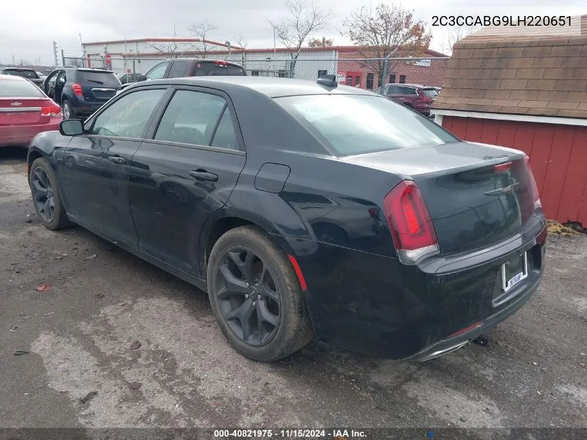 2020 Chrysler 300 300S VIN: 2C3CCABG9LH220651 Lot: 40821975