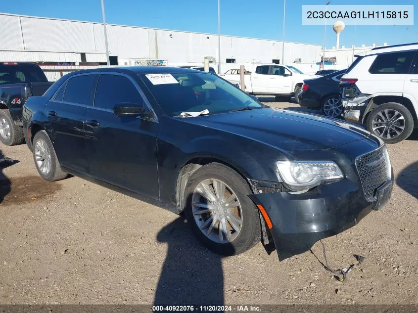 2020 Chrysler 300 Touring VIN: 2C3CCAAG1LH115815 Lot: 40922076