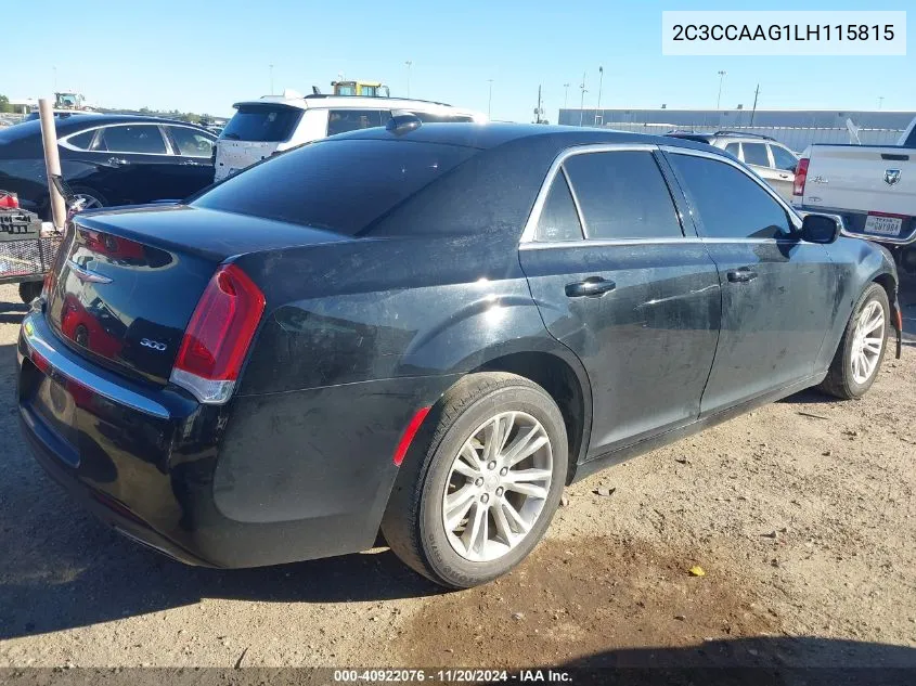 2020 Chrysler 300 Touring VIN: 2C3CCAAG1LH115815 Lot: 40922076