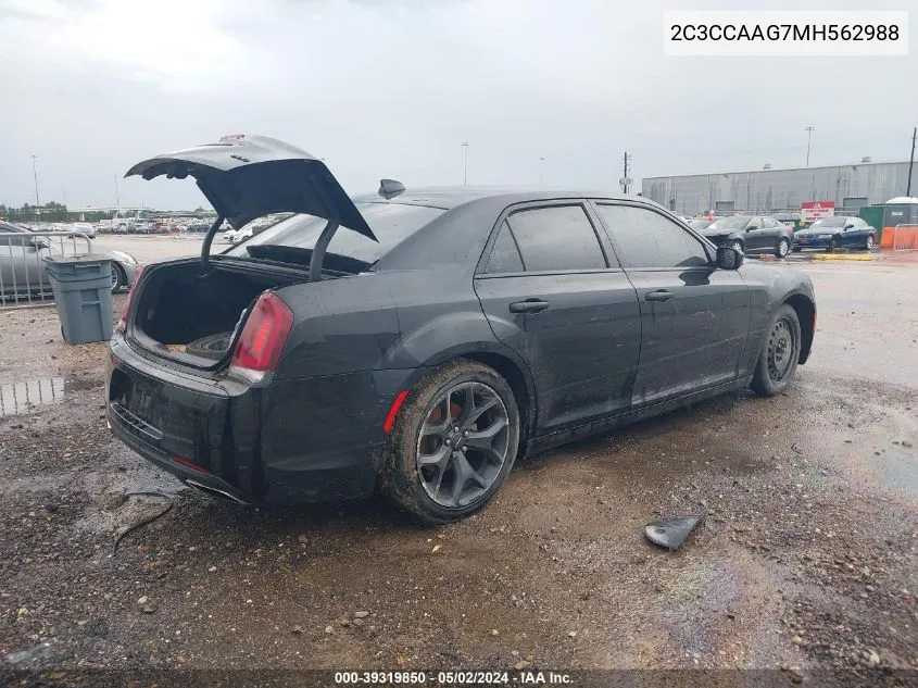 2021 Chrysler 300 Touring VIN: 2C3CCAAG7MH562988 Lot: 39319850