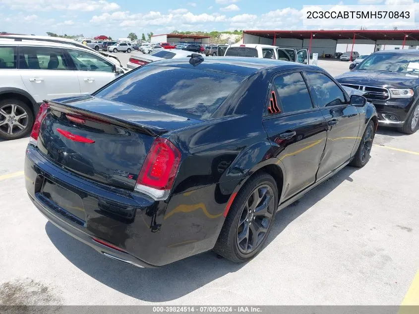 2021 Chrysler 300 300S VIN: 2C3CCABT5MH570843 Lot: 39824514