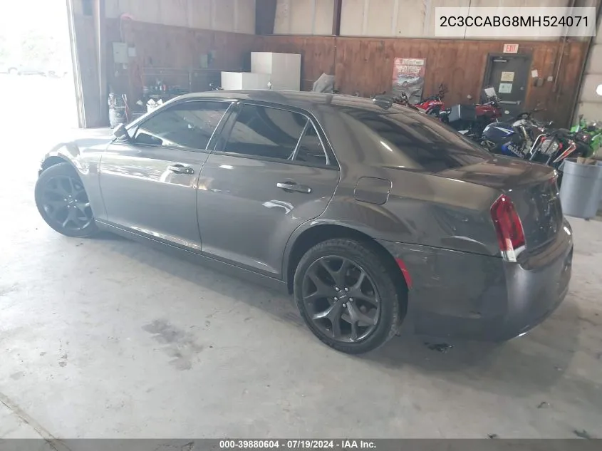 2021 Chrysler 300 300S VIN: 2C3CCABG8MH524071 Lot: 39880604