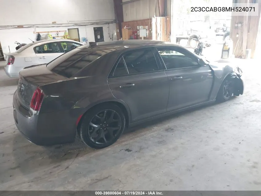 2021 Chrysler 300 300S VIN: 2C3CCABG8MH524071 Lot: 39880604