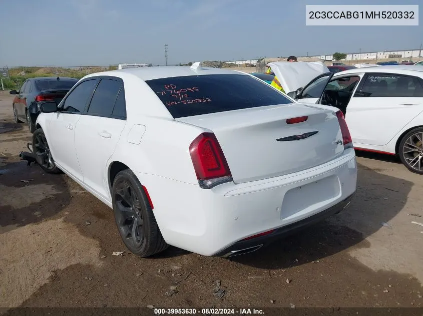 2021 Chrysler 300 300S VIN: 2C3CCABG1MH520332 Lot: 39953630