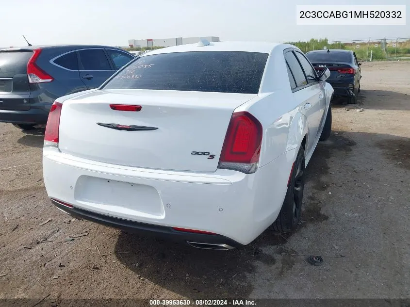 2021 Chrysler 300 300S VIN: 2C3CCABG1MH520332 Lot: 39953630