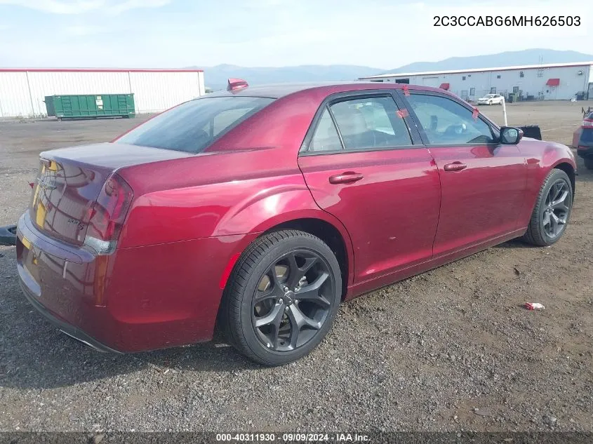 2021 Chrysler 300 300S VIN: 2C3CCABG6MH626503 Lot: 40311930