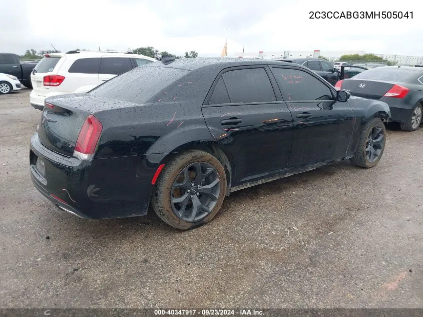 2021 Chrysler 300 S VIN: 2C3CCABG3MH505041 Lot: 40347917