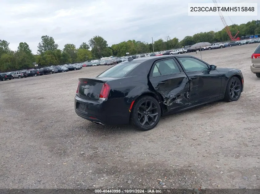 2021 Chrysler 300 S VIN: 2C3CCABT4MH515848 Lot: 40443995