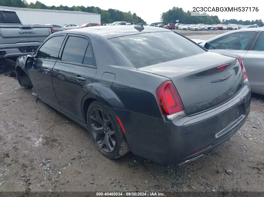 2021 Chrysler 300 S VIN: 2C3CCABGXMH537176 Lot: 40460034