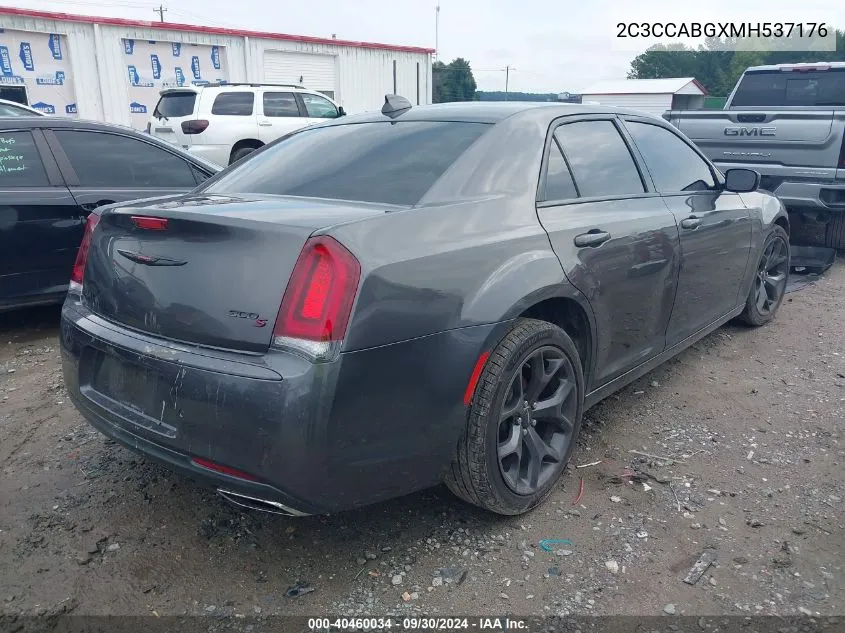 2021 Chrysler 300 S VIN: 2C3CCABGXMH537176 Lot: 40460034