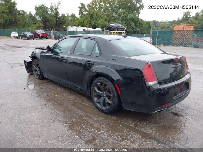 2021 Chrysler 300 Touring VIN: 2C3CCAAG0MH505144 Lot: 40496560