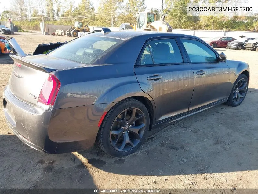 2021 Chrysler 300 S VIN: 2C3CCABT3MH585700 Lot: 40608873