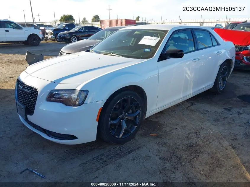 2021 Chrysler 300 Touring VIN: 2C3CCAAG3MH505137 Lot: 40828338