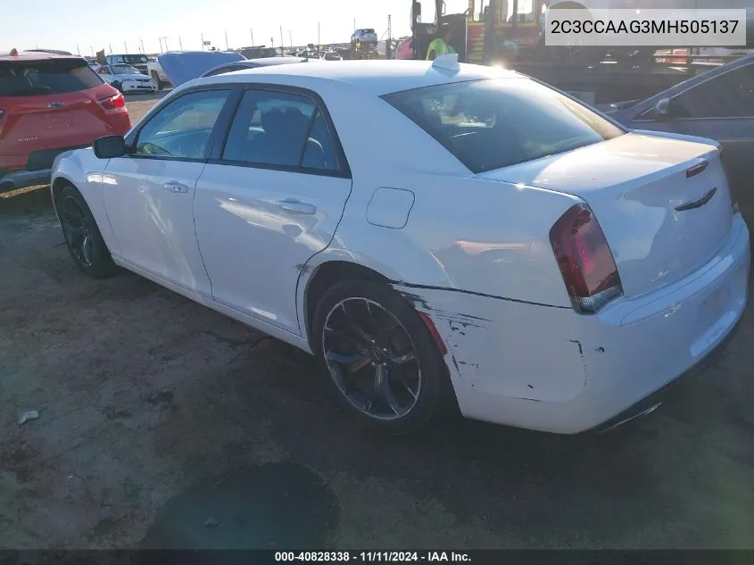 2021 Chrysler 300 Touring VIN: 2C3CCAAG3MH505137 Lot: 40828338