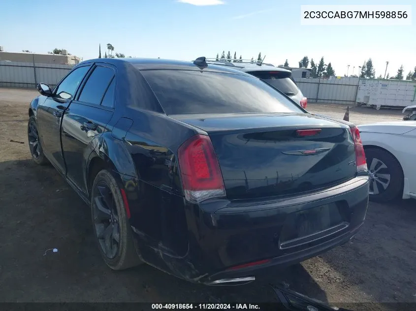 2021 Chrysler 300 300S VIN: 2C3CCABG7MH598856 Lot: 40918654