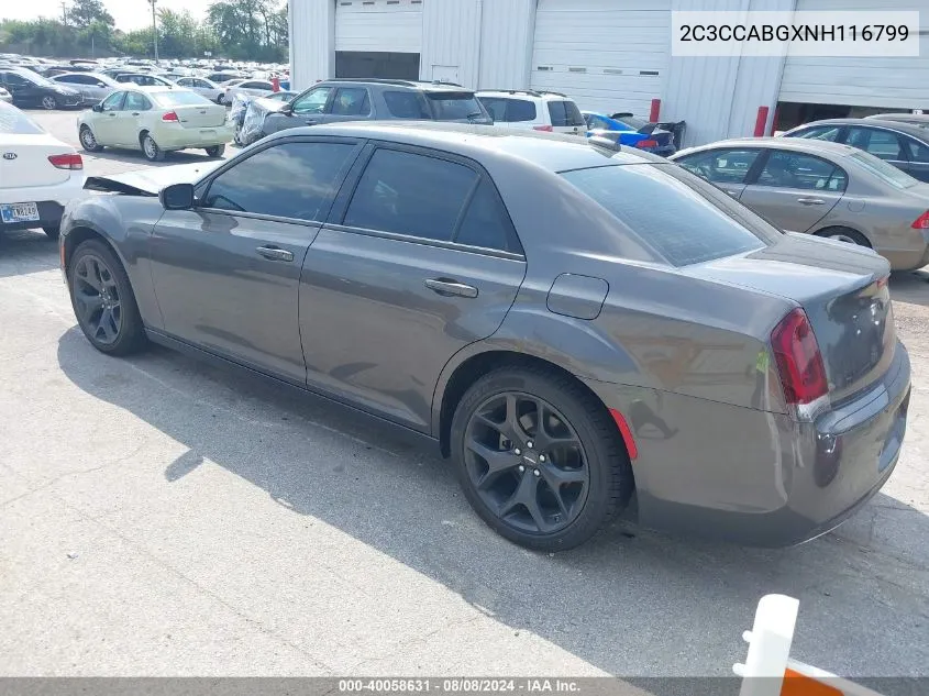 2022 Chrysler 300 S VIN: 2C3CCABGXNH116799 Lot: 40058631