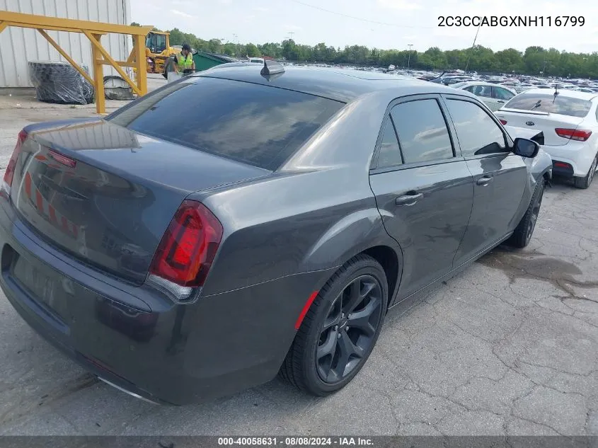 2022 Chrysler 300 S VIN: 2C3CCABGXNH116799 Lot: 40058631