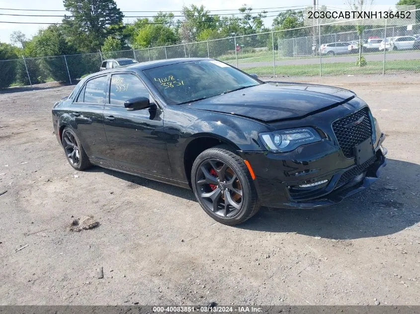 2022 Chrysler 300 S VIN: 2C3CCABTXNH136452 Lot: 40083851