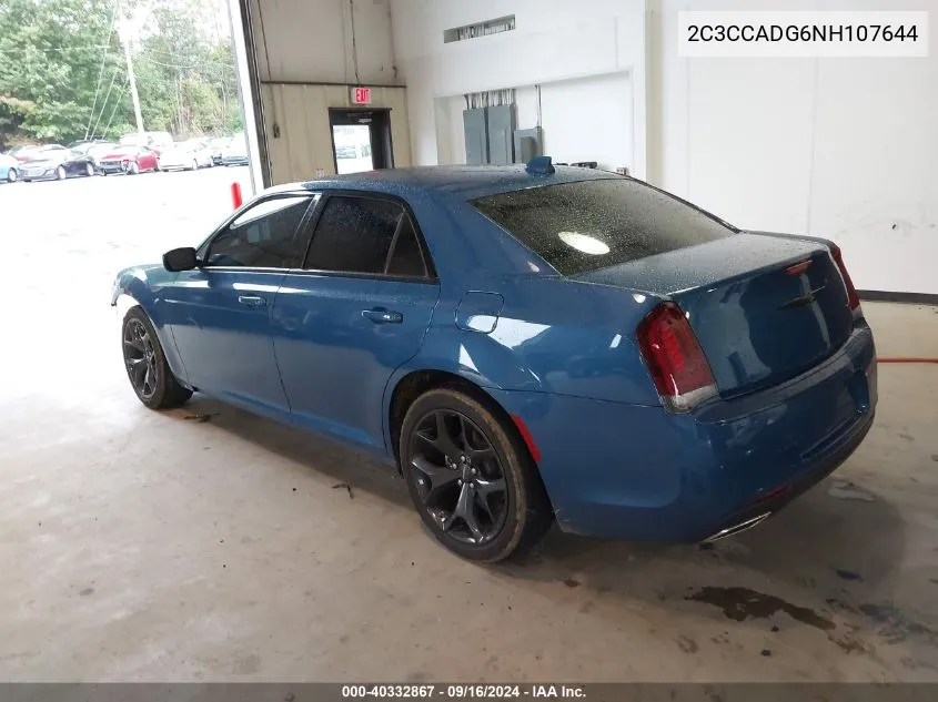 2022 Chrysler 300 Touring L VIN: 2C3CCADG6NH107644 Lot: 40332867