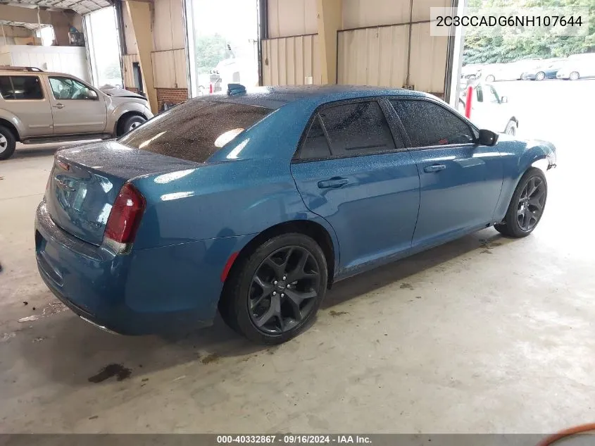 2022 Chrysler 300 Touring L VIN: 2C3CCADG6NH107644 Lot: 40332867