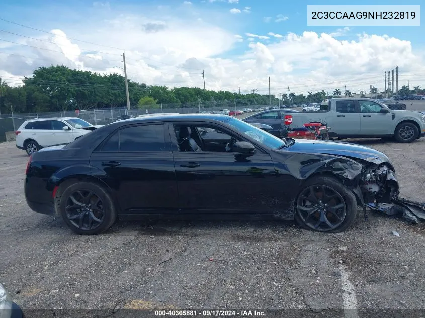 2022 Chrysler 300 Touring VIN: 2C3CCAAG9NH232819 Lot: 40365881