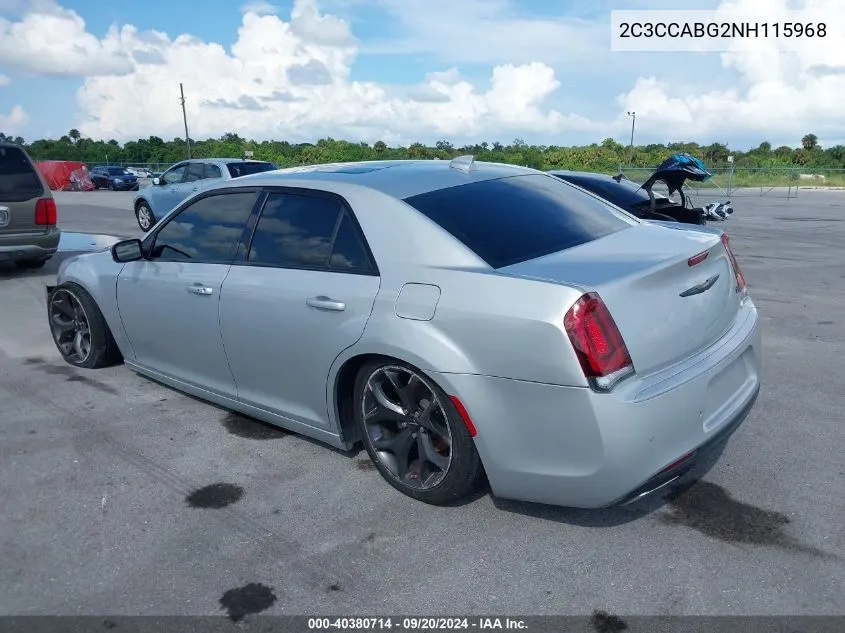 2C3CCABG2NH115968 2022 Chrysler 300 S