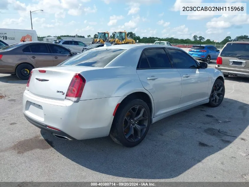 2022 Chrysler 300 S VIN: 2C3CCABG2NH115968 Lot: 40380714