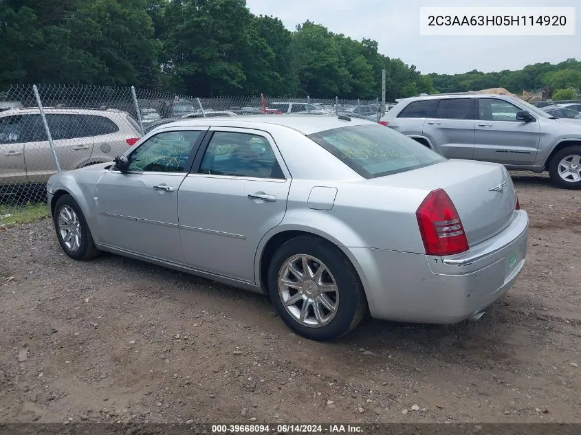 2005 Chrysler 300C VIN: 2C3AA63H05H114920 Lot: 39668094