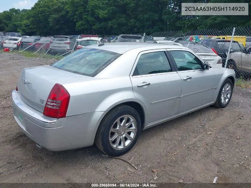 2005 Chrysler 300C VIN: 2C3AA63H05H114920 Lot: 39668094