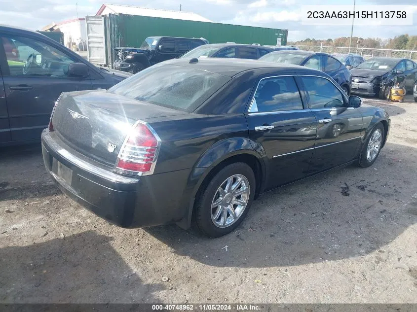 2005 Chrysler 300C VIN: 2C3AA63H15H113758 Lot: 40748962