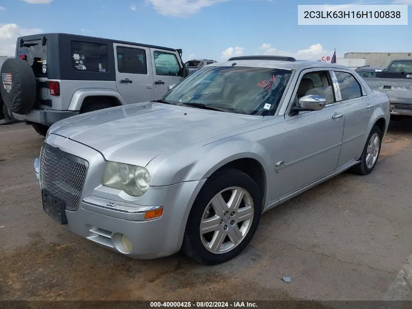 2006 Chrysler 300C VIN: 2C3LK63H16H100838 Lot: 40000425