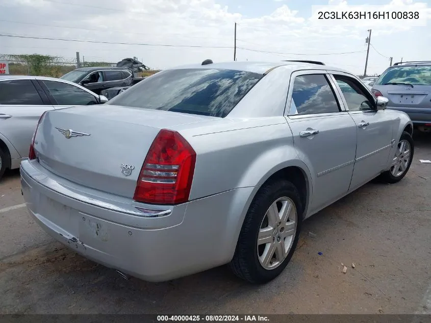 2006 Chrysler 300C VIN: 2C3LK63H16H100838 Lot: 40000425