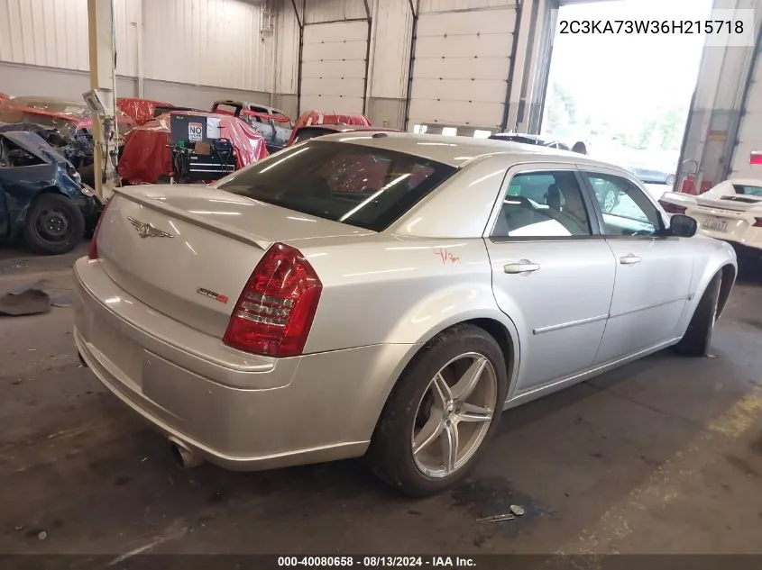 2006 Chrysler 300C Srt8 VIN: 2C3KA73W36H215718 Lot: 40080658