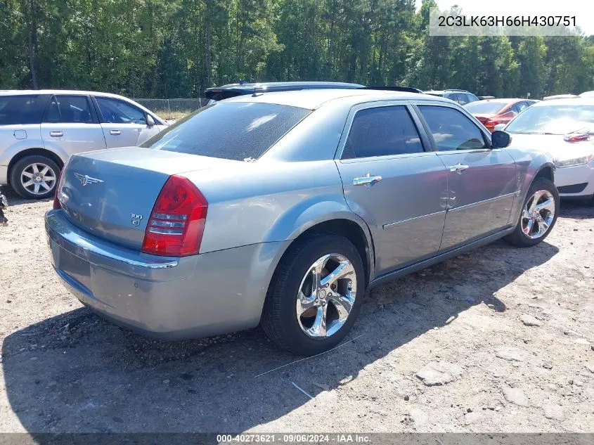 2006 Chrysler 300C VIN: 2C3LK63H66H430751 Lot: 40273621