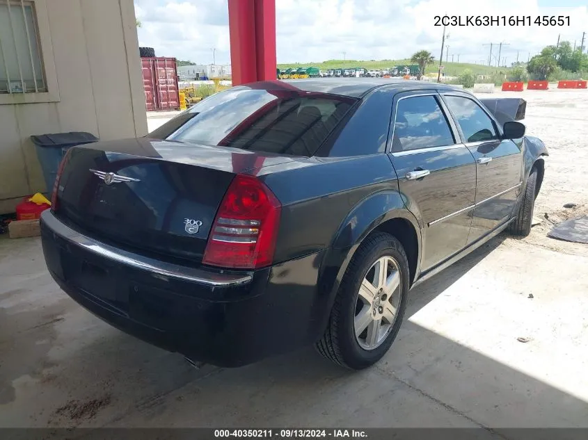 2006 Chrysler 300C VIN: 2C3LK63H16H145651 Lot: 40350211