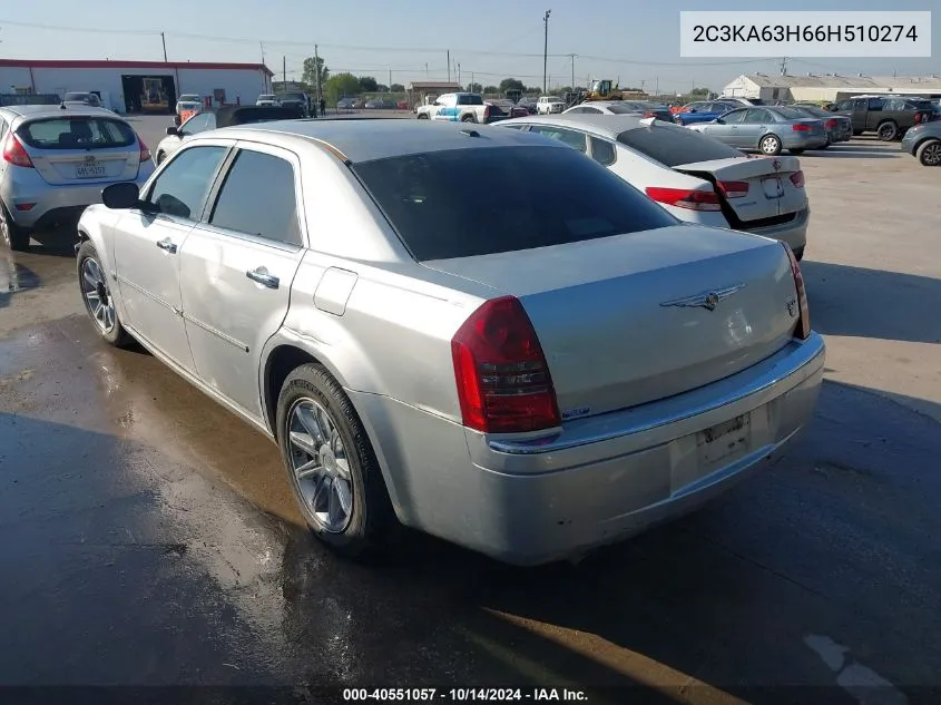 2006 Chrysler 300C VIN: 2C3KA63H66H510274 Lot: 40551057