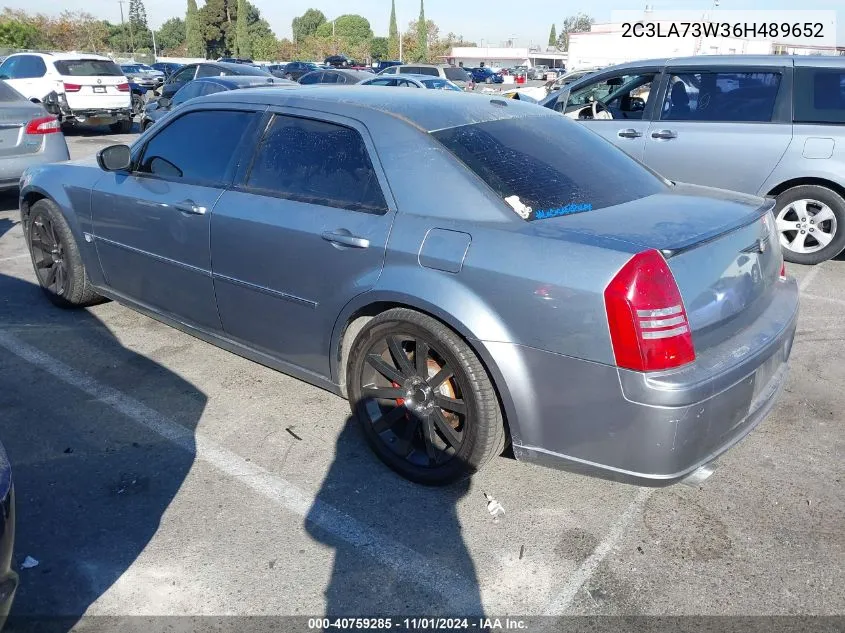 2006 Chrysler 300C Srt8 VIN: 2C3LA73W36H489652 Lot: 40759285