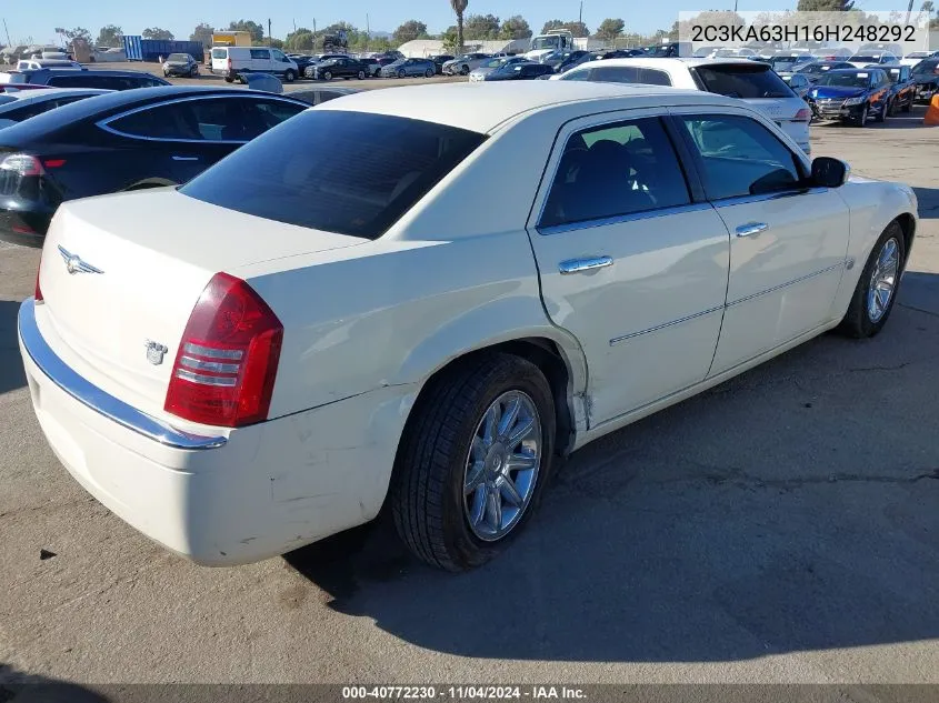 2006 Chrysler 300C VIN: 2C3KA63H16H248292 Lot: 40772230