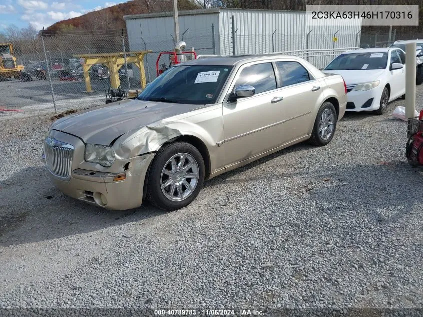 2006 Chrysler 300C VIN: 2C3KA63H46H170316 Lot: 40789783