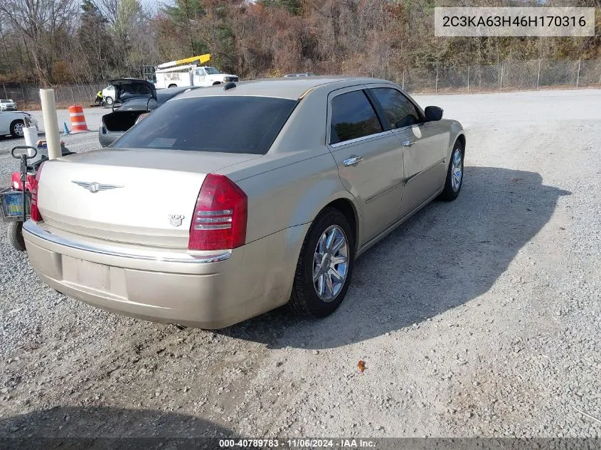 2006 Chrysler 300C VIN: 2C3KA63H46H170316 Lot: 40789783