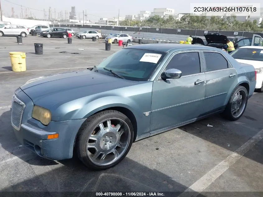 2006 Chrysler 300C VIN: 2C3KA63H26H107618 Lot: 40798008