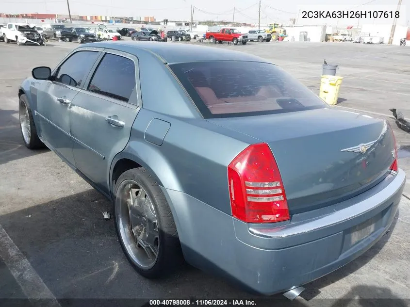 2006 Chrysler 300C VIN: 2C3KA63H26H107618 Lot: 40798008