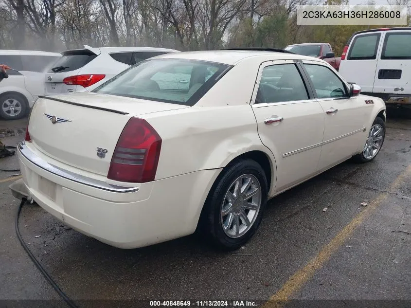 2006 Chrysler 300C VIN: 2C3KA63H36H286008 Lot: 40848649