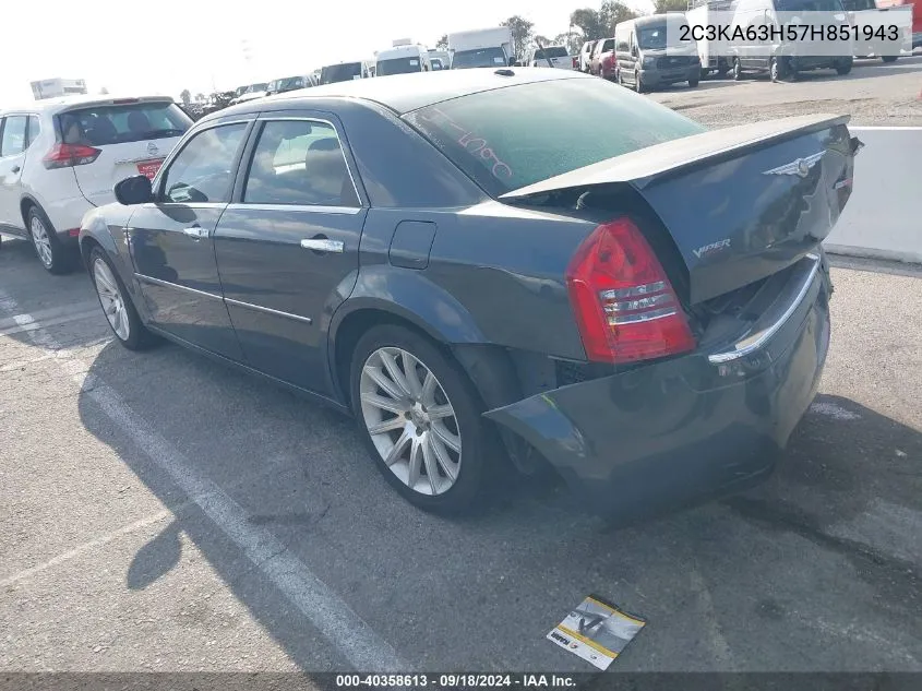 2007 Chrysler 300C VIN: 2C3KA63H57H851943 Lot: 40358613