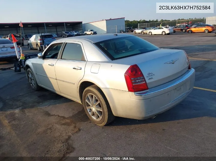 2007 Chrysler 300C VIN: 2C3LK63HX7H752584 Lot: 40537200