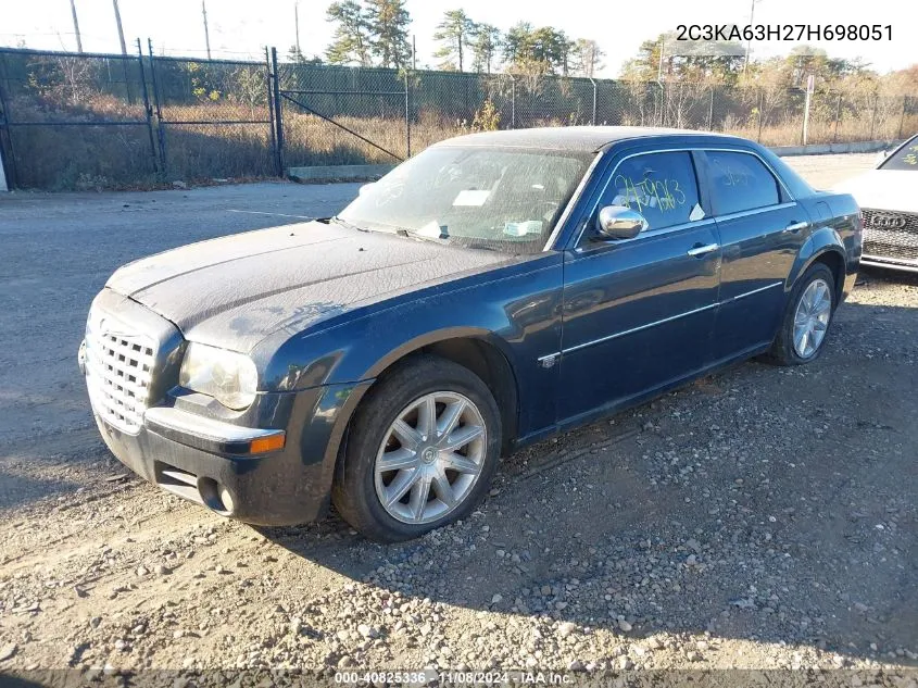 2007 Chrysler 300C VIN: 2C3KA63H27H698051 Lot: 40825336